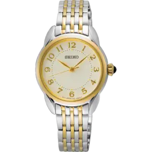 Seiko Ladies White Face Bitone Watch SUR562P