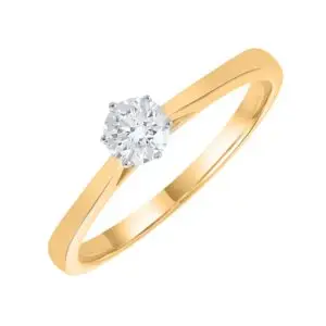 18ct Yellow Gold .33 TDW HIH1 Solitaire Ring