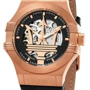 Maserati Potenza Automatic Black Skeleton Dial