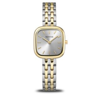 Bering Ladies Bi-Tone Square Stainless Steel Watch