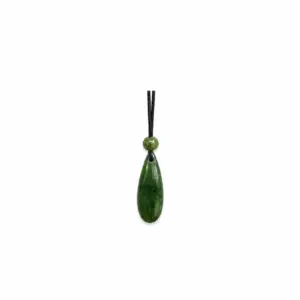 Greenstone Tear Drop Pendant on Cord