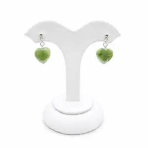Greenstone Heart Earrings