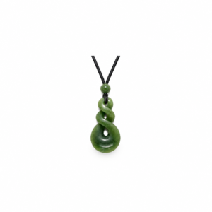 Greenstone Triple Twist Pendant on Cord