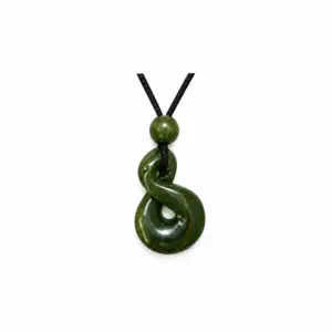 Greenstone Figure 8 Pendant on Cord