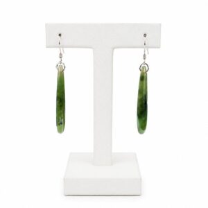 Greenstone 4cm Long Teardrop Hook Earrings
