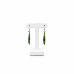 Greenstone 4cm Long Teardrop Hook Earrings