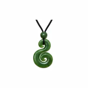 Greenstone Double Spiral Pendant