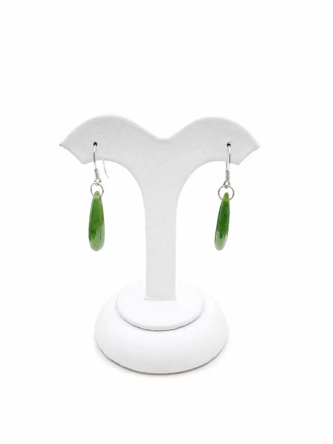 Greenstone Teardrop Hook Earrings