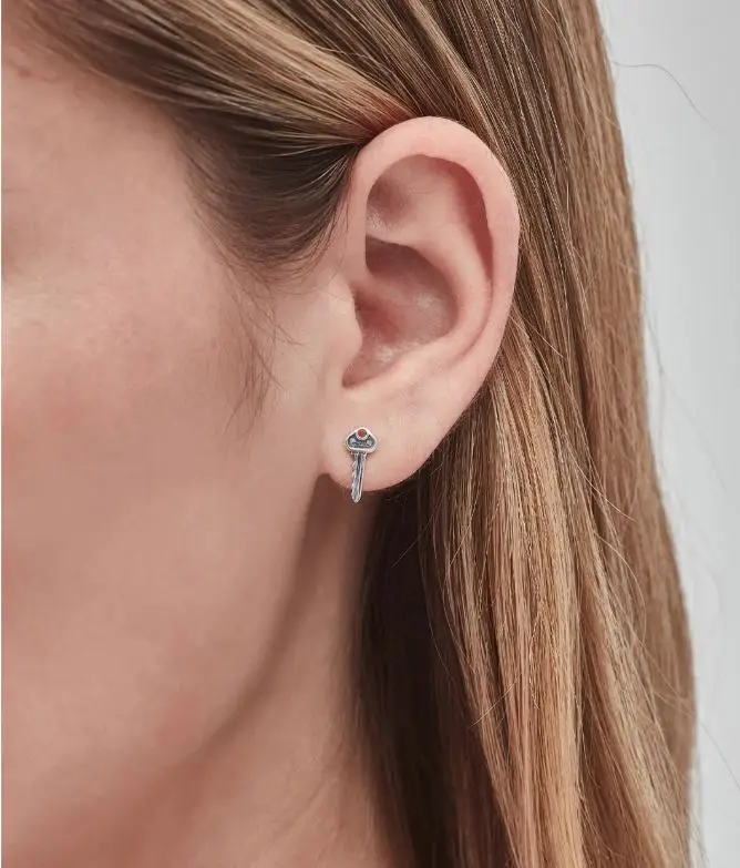Stolen SS Master Key Anchor Stud Earrings - Image 2