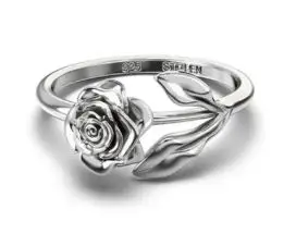 Sterling Silver Rose Wrap Ring
