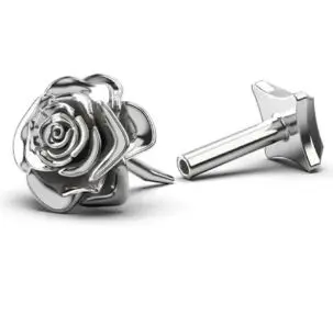 Stolen Girlfriends Club Rose Flat Back Earring - Image 2