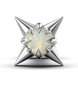 Stolen SS Gothic Syn Opal Star Flat Back Earring - Image 3