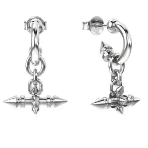 Stolen SS Spiked Fob Earrings