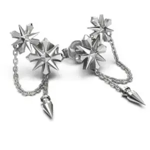 Stolen SS Gothic Star Chain Earring