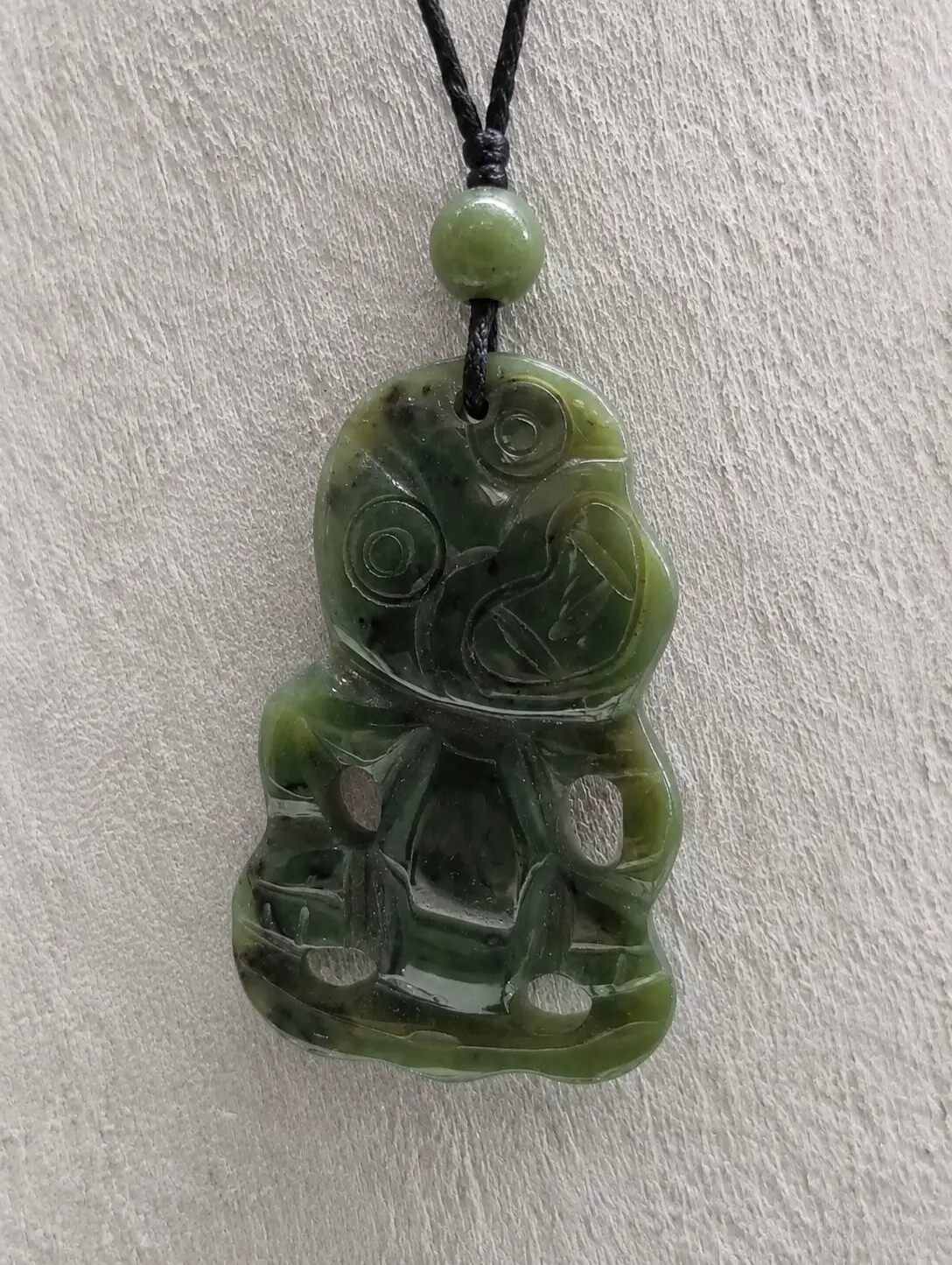 Greenstone Tiki Pendant