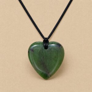 Greenstone Heart 25mm Pendant