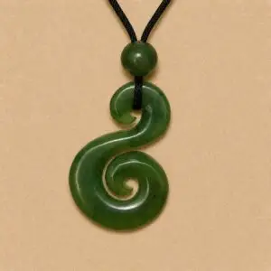 Greenstone Double Spiral Pendant