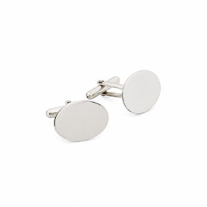 Stainless Steel Oval Cufflinks