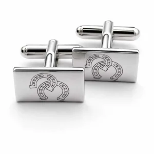 Stainless Steel Square Horseshoe Cufflinks