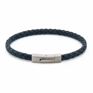 Braided Suede & Steel Calabria Bracelet – Ocean