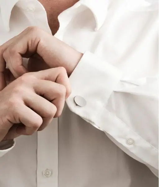 Stainless Steel Oval Cufflinks - Image 2