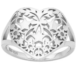 Karen Walker Heart Thrills Ring – Silver