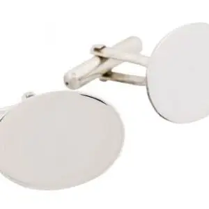 Stainless Steel Oval Cufflinks