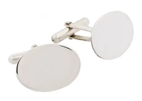 Stainless Steel Oval Cufflinks