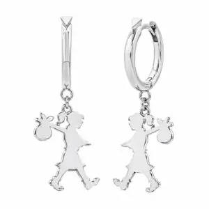 Karen Walker Small Runaway Girl Earrings – Silver