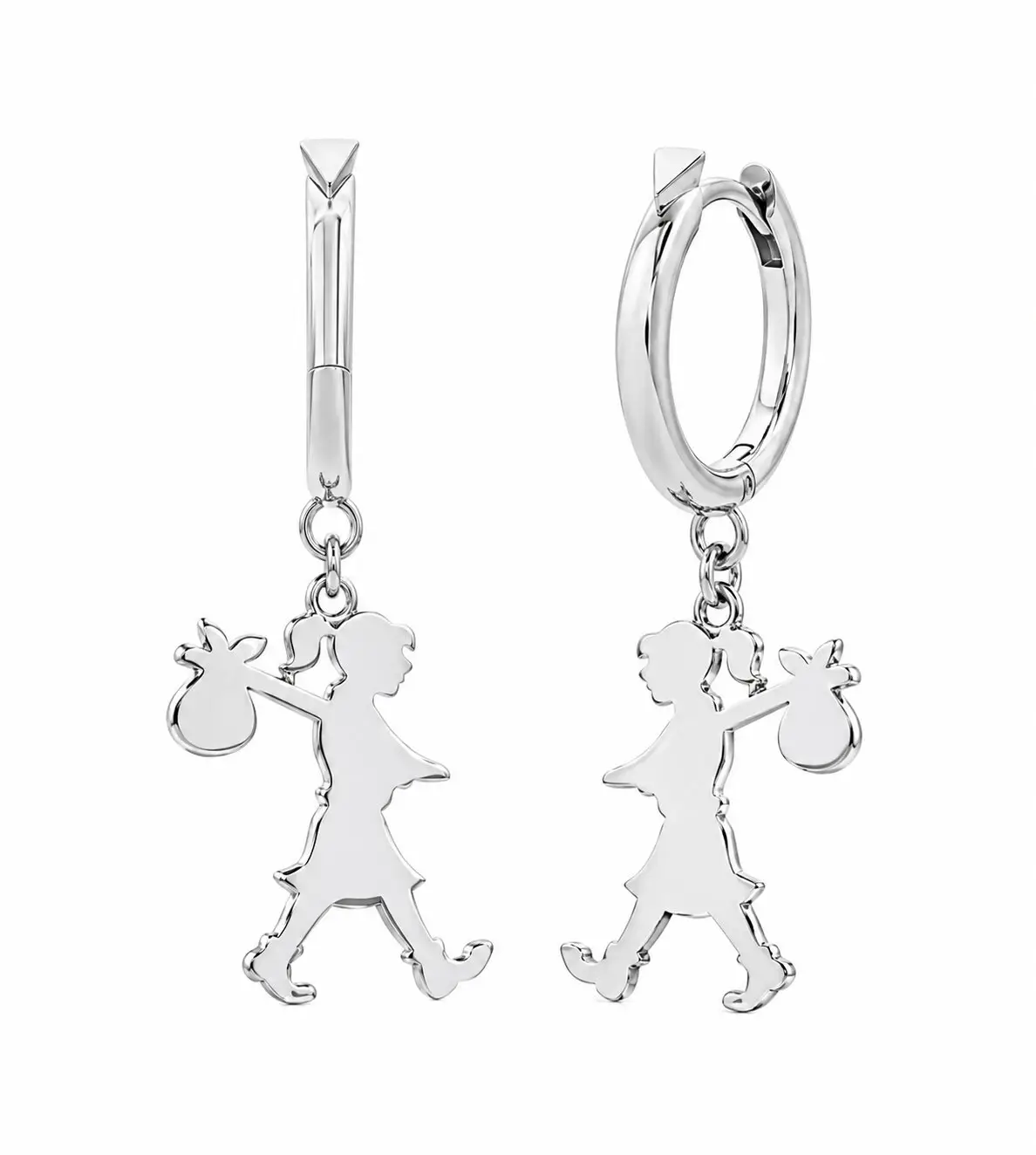 Karen Walker Small Runaway Girl Earrings – Silver