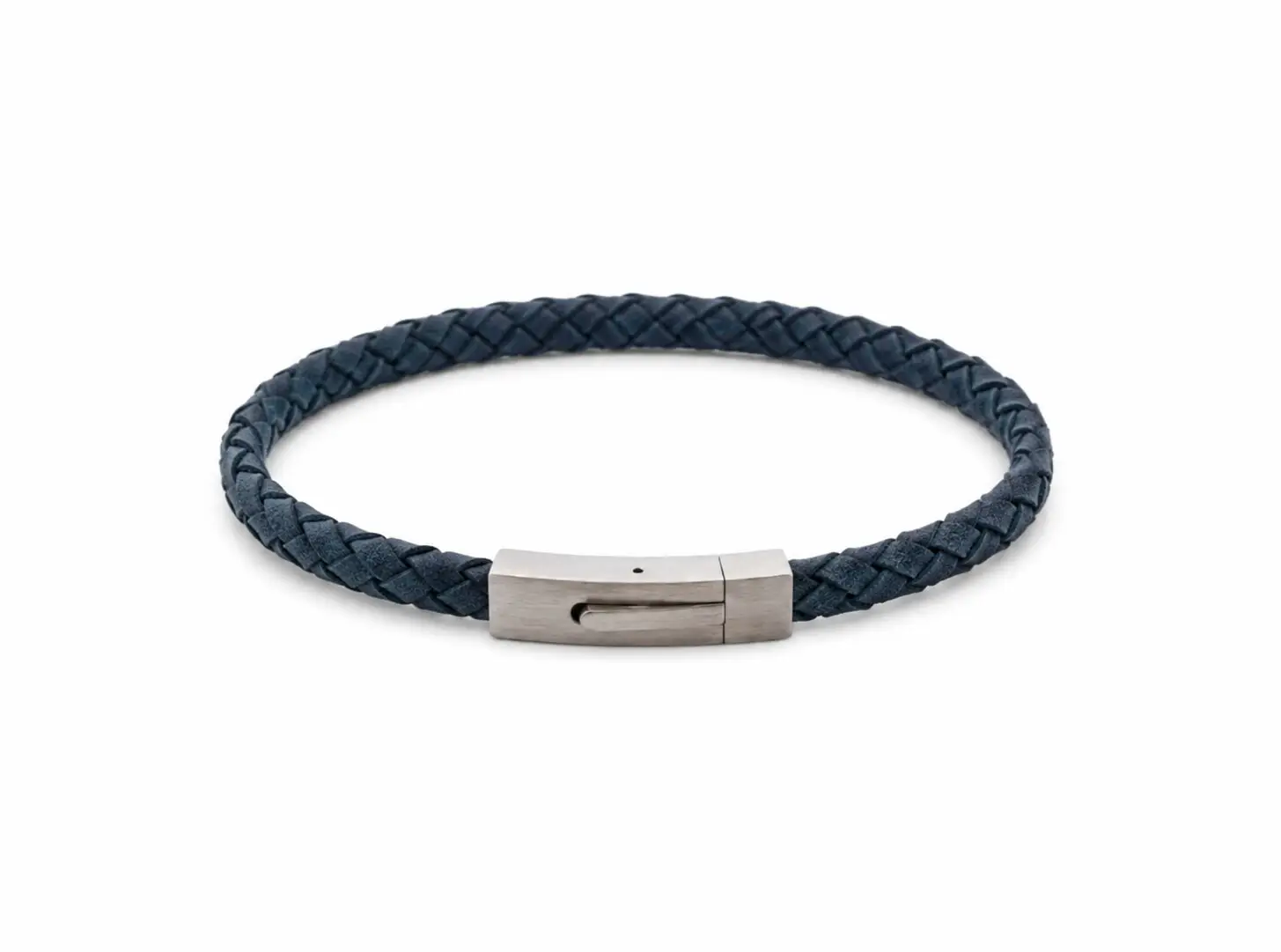Braided Suede & Steel Calabria Bracelet – Ocean