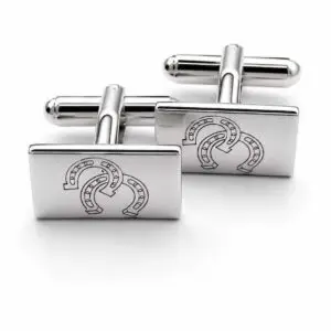Stainless Steel Square Horseshoe Cufflinks