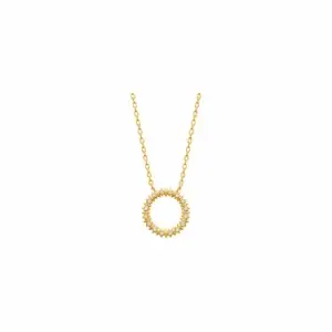 Lilly May - 18ct Yellow Gold Plated CZ Bezel Circle Necklace