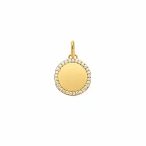 Lilly May - 18ct Yellow Gold Plated CZ Halo Pendant