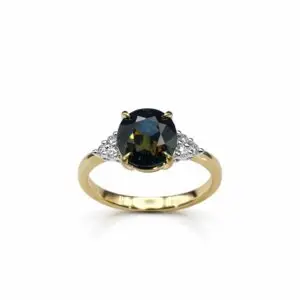 18ct Yellow Gold Parti Sapphire & Diamond Ring
