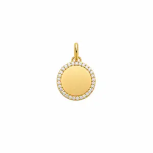 Lilly May - 18ct Yellow Gold Plated CZ Halo Pendant