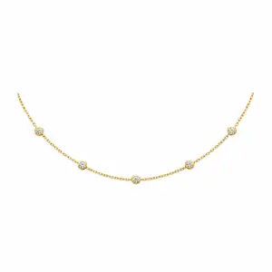 Lilly May - 18ct Yellow Gold Plated CZ Pendant Necklace