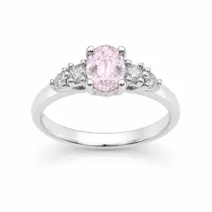 9ct White Gold Spinel & Diamond Ring