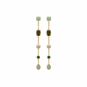 Lilly May - 18ct Yellow Gold Plated Multi Syn Gemstone Drops
