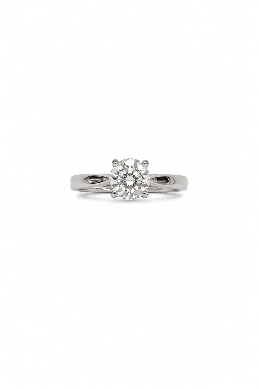 Platinum Diamond Solitaire Ring - Image 2