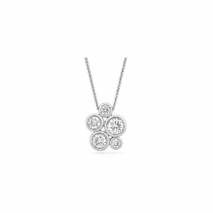 Ellani Sterling Silver CZ Cluster Pendant